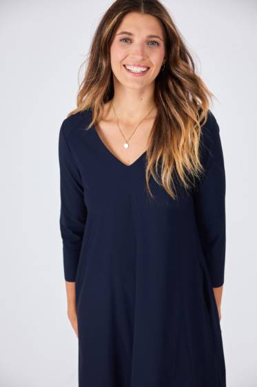 Lieblingsstück Dreiviertelarm-Kleid In Dunkelblau