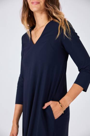 Lieblingsstück Dreiviertelarm-Kleid In Dunkelblau