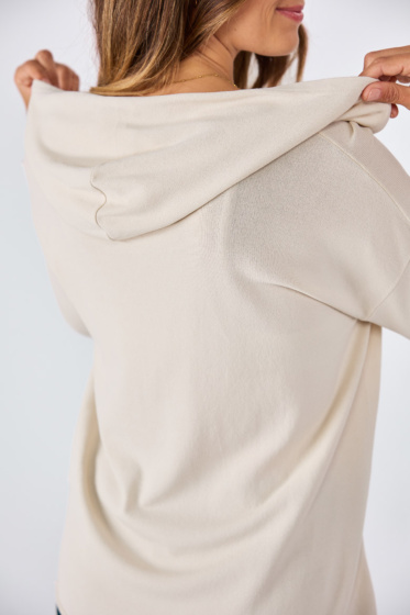 Lieblingsstück Dünner Strickpullover Mit Kapuze