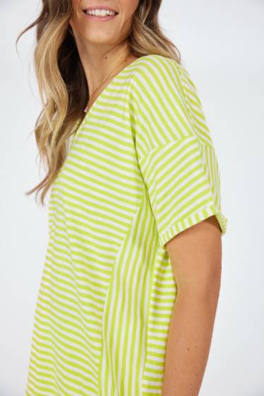 Lieblingsstück Halbarm T-Shirt Mit Streifen Lime