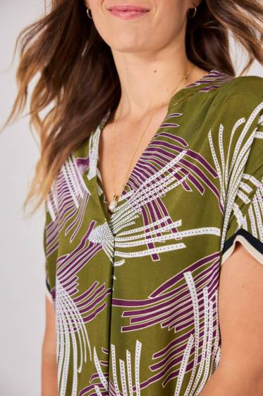 Lieblingsstück Halbarmkleid Mit Bordüre