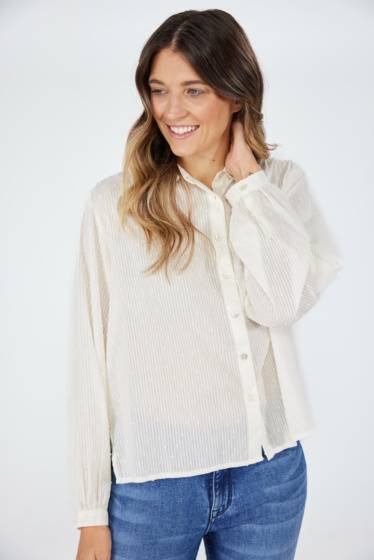 Lieblingsstück Hemdkragenbluse Mit Pünktchen-Optik