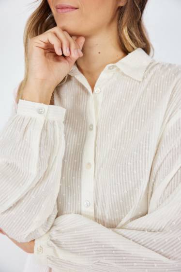 Lieblingsstück Hemdkragenbluse Mit Pünktchen-Optik