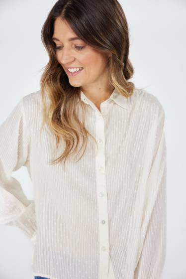 Lieblingsstück Hemdkragenbluse mit Pünktchen-Optik