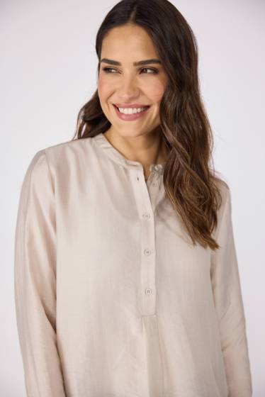 Lieblingsstück Langarm-Bluse mit Knopfleiste