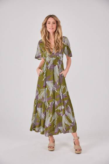 Lieblingsstück Maxikleid Mit Gummizug Und Print