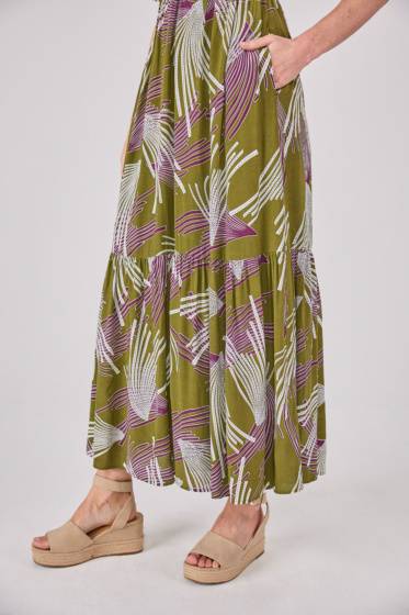 Lieblingsstück Maxikleid Mit Gummizug Und Print