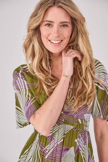 Lieblingsstück Maxikleid mit Gummizug und Print