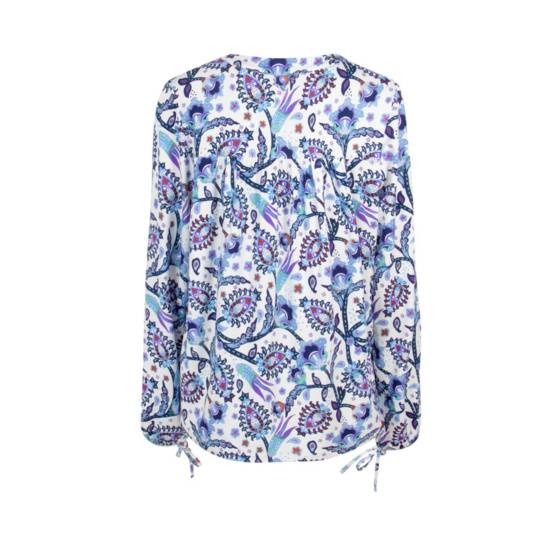 Lieblingsstück Print Bluse Mit Bindebändern Am Arm