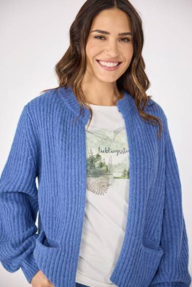 Lieblingsstück Puffärmel-Jacke mit Alpakawolle