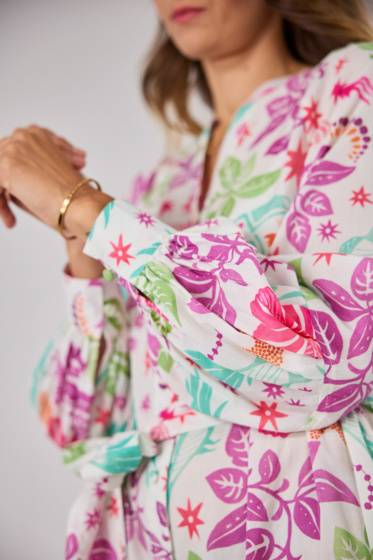 Lieblingsstück Puffärmelkleid Mit Paradise Print