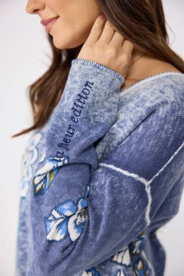 Lieblingsstück Pullover Insideout-Blumenprint