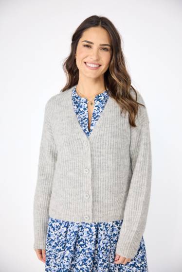 Lieblingsstück Rippenstruktur-Jacke Mit Knöpfen