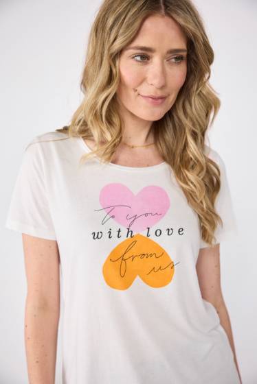 Lieblingsstück Shirt mit Herz-Frontmotivprint