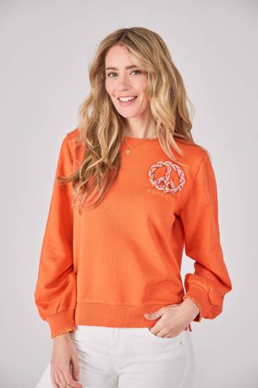 Lieblingsstück Sweatshirt Mit Peace Stickerei