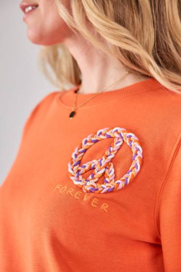 Lieblingsstück Sweatshirt Mit Peace Stickerei