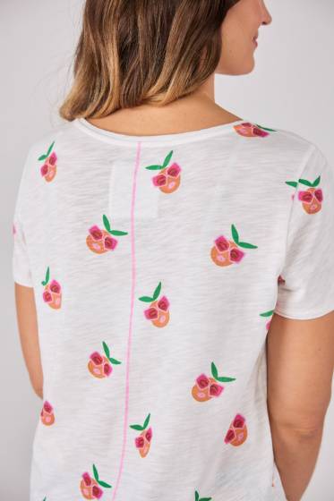 Lieblingsstück T-Shirt Mit Allover Pfirsichmotiv