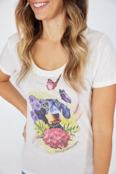 Lieblingsstück T-Shirt Mit Frontmotiv Dackel