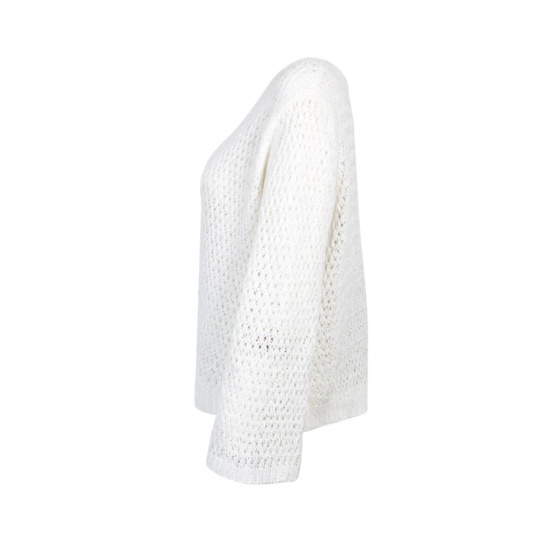 Lieblingsstück Lochstrick Pullover Mit V-Ausschnitt