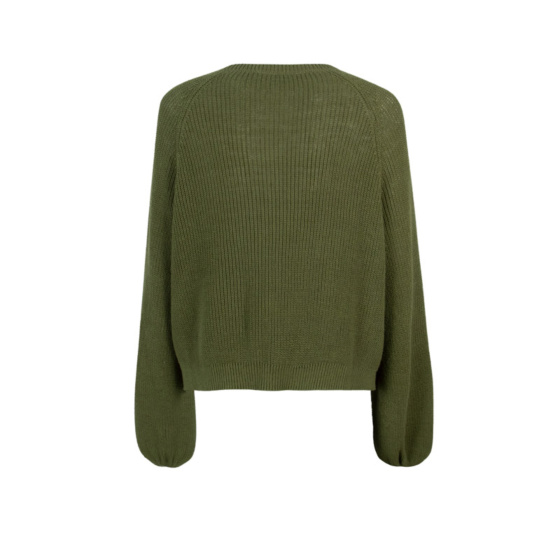 Lieblingsstück Strickjacke Mit Puffarm Und Rippenstruktur