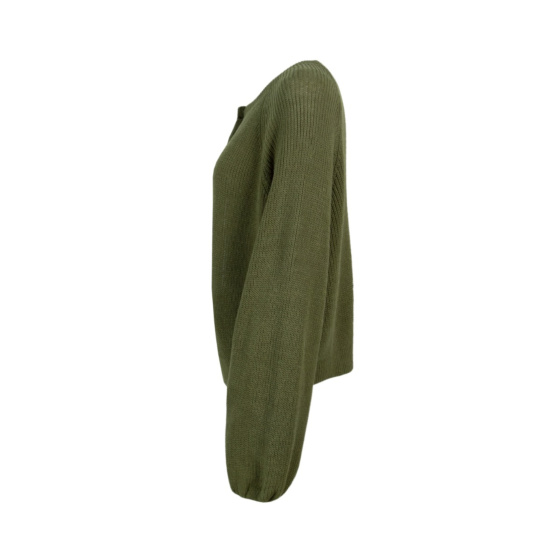 Lieblingsstück Strickjacke Mit Puffarm Und Rippenstruktur