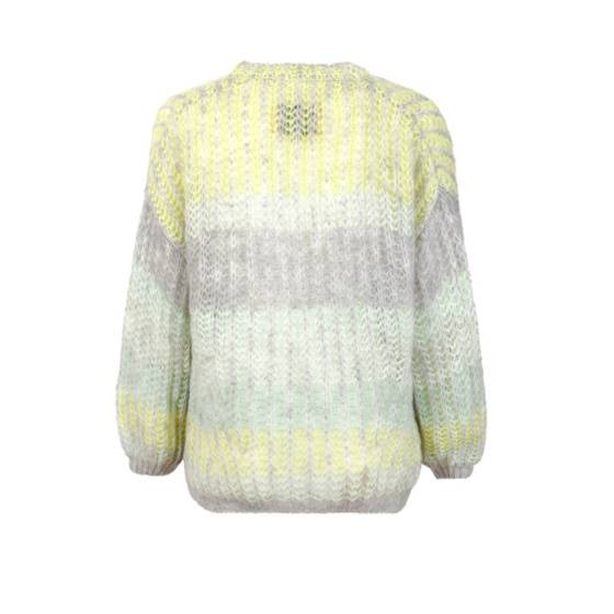 Lieblingsstück Strickjacke Mit Stehkragen Und Streifen