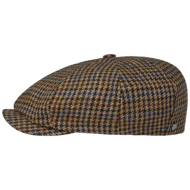 Lierys 8 Panel Houndstooth Flatcap