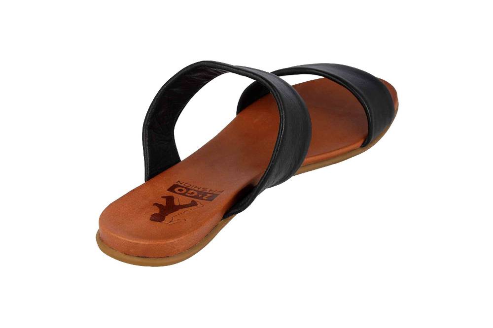 2GO Fashion Pantoletten In Übergrößen Schwarz 8003-701-9 Große Damenschuhe