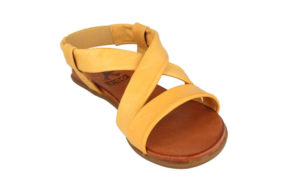 2GO Fashion Sandalen In Übergrößen Gelb 8003-802-6 Große Damenschuhe