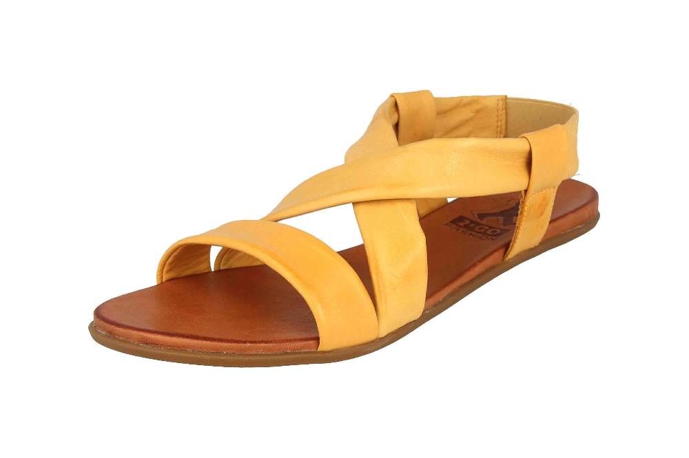2GO Fashion Sandalen In Übergrößen Gelb 8003-802-6 Große Damenschuhe