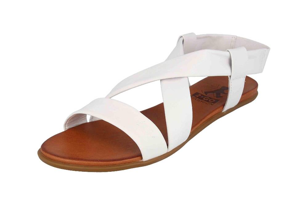 2GO Fashion Sandalen In Übergrößen Weiß 8003-802-1 Große Damenschuhe