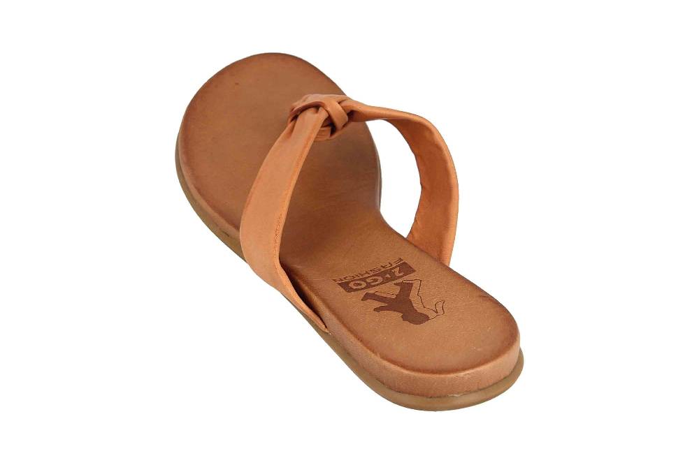 2GO Fashion Zehentrenner In Übergrößen Braun 8003-702-307 Große Damenschuhe