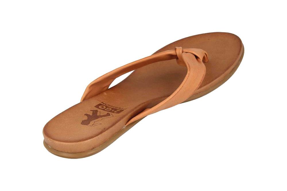 2GO Fashion Zehentrenner In Übergrößen Braun 8003-702-307 Große Damenschuhe