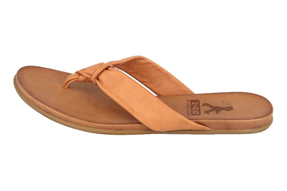 2GO Fashion Zehentrenner in Übergrößen Braun 8003-702-307 große Damenschuhe