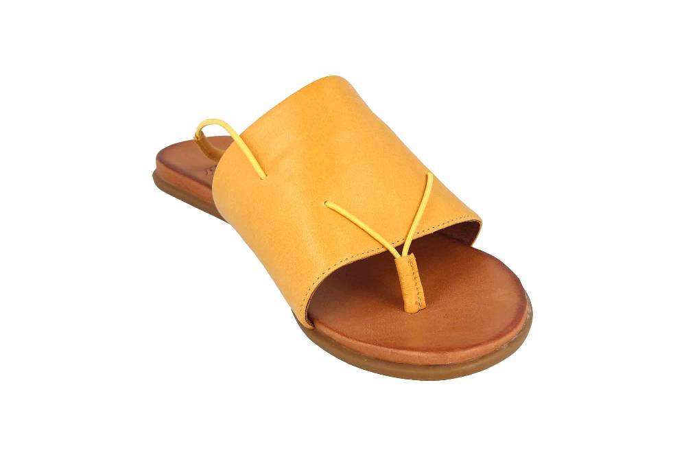 2GO Fashion Zehentrenner In Übergrößen Gelb 8003-801-6 Große Damenschuhe