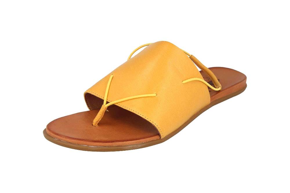 2GO Fashion Zehentrenner In Übergrößen Gelb 8003-801-6 Große Damenschuhe