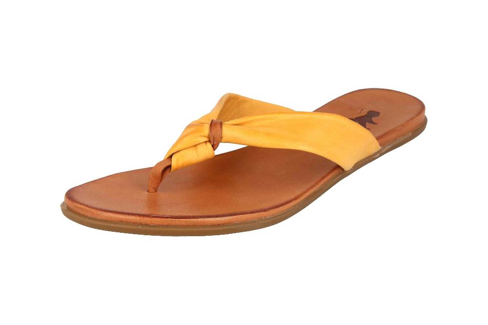 2GO Fashion Zehentrenner In Übergrößen Gelb 8003-702-6 Große Damenschuhe