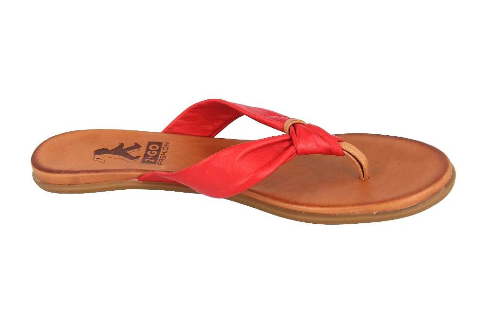 2GO Fashion Zehentrenner In Übergrößen Rot 8003-702-5 Große Damenschuhe