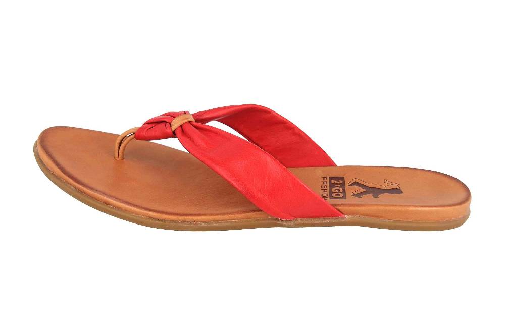 2GO Fashion Zehentrenner in Übergrößen Rot 8003-702-5 große Damenschuhe