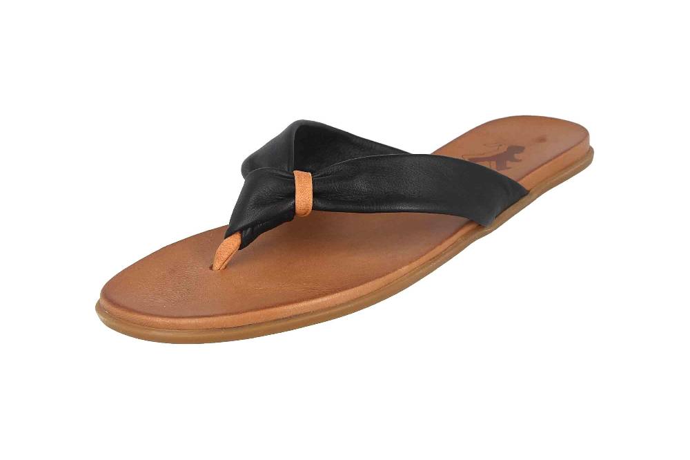 2GO Fashion Zehentrenner In Übergrößen Schwarz 8003-702-9 Große Damenschuhe