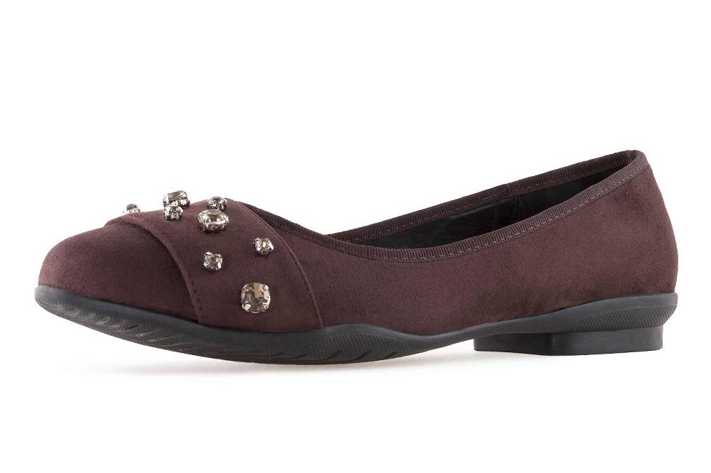 Andres Machado Ballerina In Übergrößen Rot AM5326 ANTE BURDEOS Große Damenschuhe