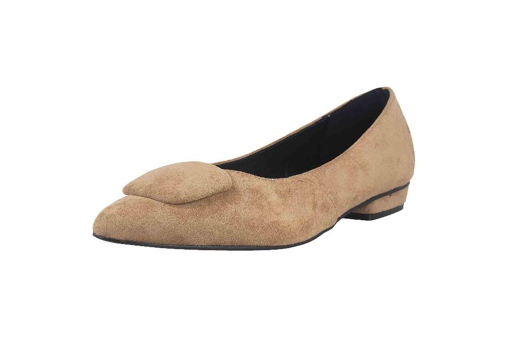 Andres Machado Ballerinas In Übergrößen Beige AM5541 Ante Beige Große Damenschuhe
