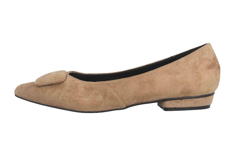 Andres Machado Ballerinas in Übergrößen Beige AM5541 Ante Beige große Damenschuhe