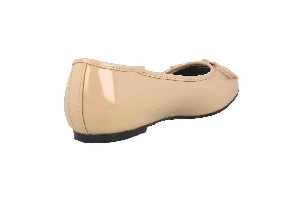 Andres Machado Ballerinas In Übergrößen Beige TG104 Charol Beige Große Damenschuhe