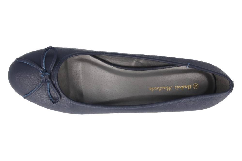 Andres Machado Ballerinas In Übergrößen Blau TG104 Soft Marino New Große Damenschuhe