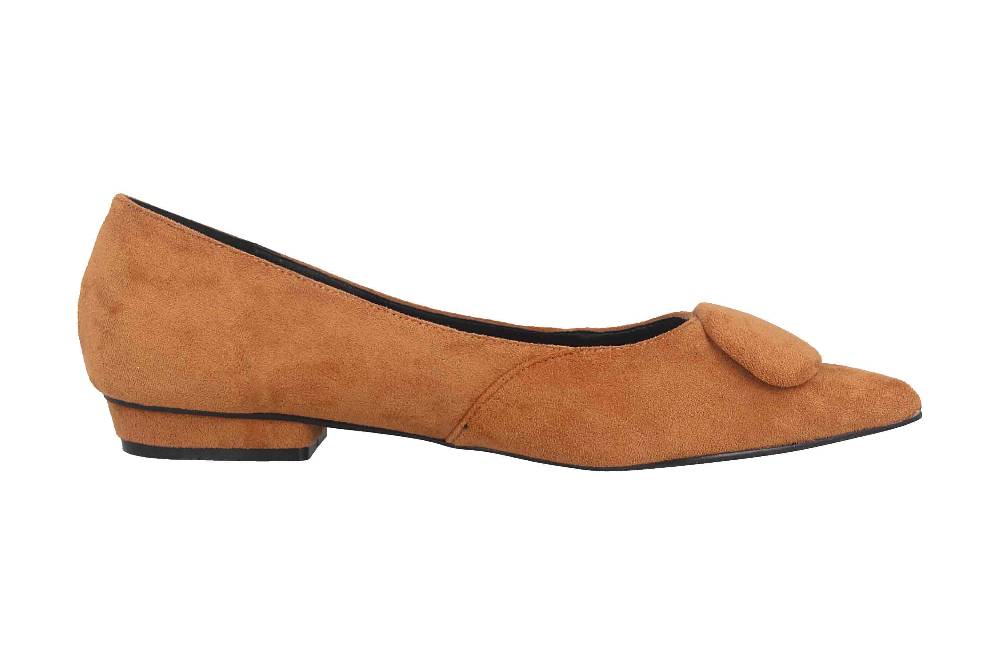 Andres Machado Ballerinas In Übergrößen Orange AM5541 Ante Camel Große Damenschuhe