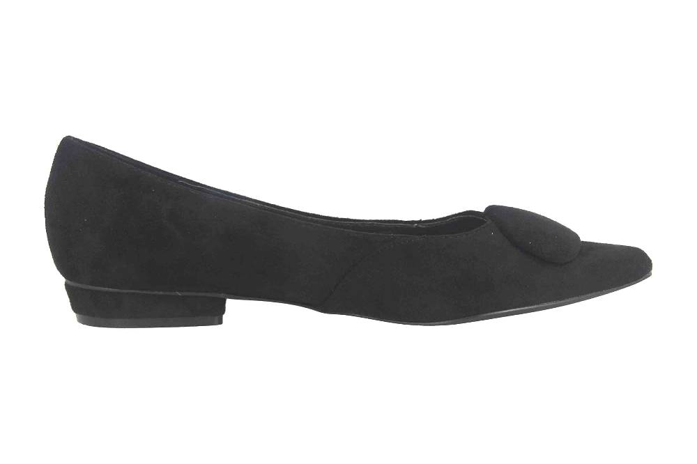 Andres Machado Ballerinas In Übergrößen Schwarz AM5541 Ante Negro Große Damenschuhe