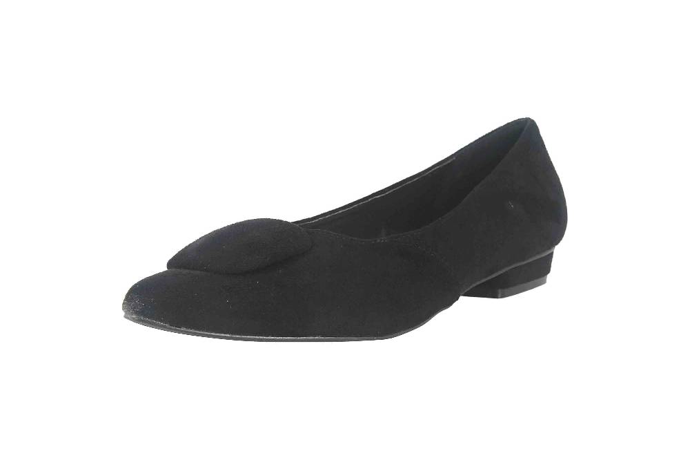Andres Machado Ballerinas In Übergrößen Schwarz AM5541 Ante Negro Große Damenschuhe