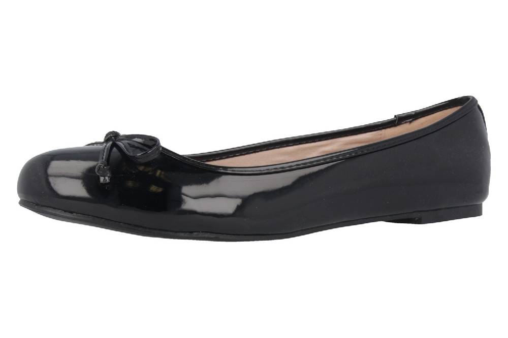 Andres Machado Ballerinas In Übergrößen Schwarz TG104 Charol Negro Große Damenschuhe