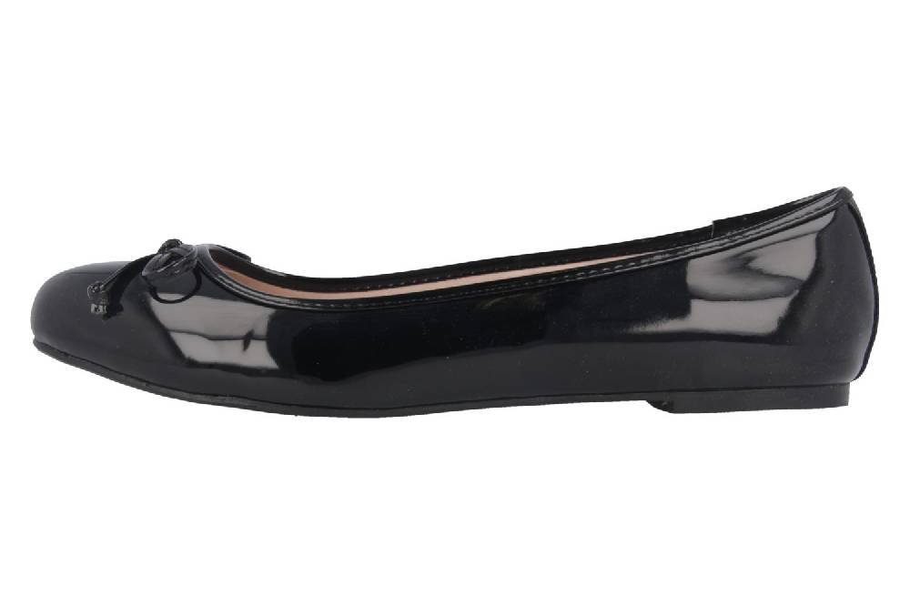 Andres Machado Ballerinas in Übergrößen Schwarz TG104 Charol Negro große Damenschuhe